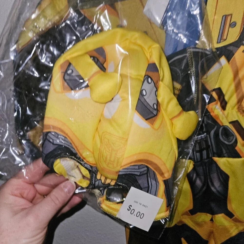 NWT Bumblebee Transformers Halloween Costume Yellow Toddler 2T Mask Jumpsuit